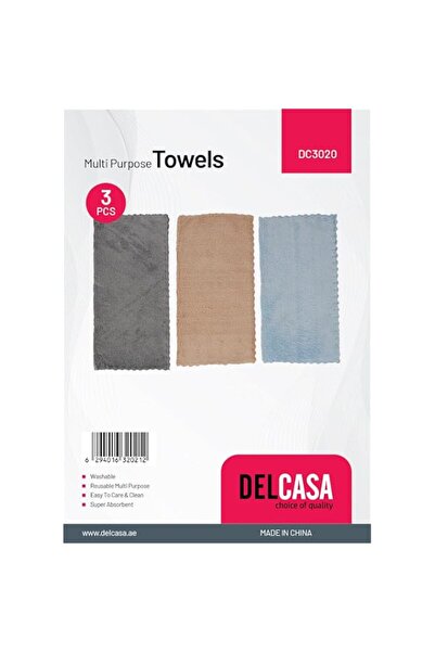 Generic Delcasa Multipurpose Towels 3-Piece Set, Multicolor