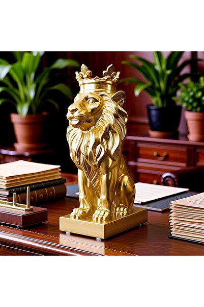 Generic Brand Royal Golden Lion Decor for Home Decorative [ PACK 1 ] Golden V...