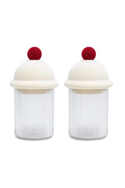 Generic 2 Pack Airtight Cotton Swab Holders & Bathroom Storage Containers wit...