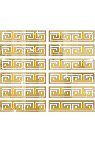Generic 24 Pcs Geometric Acrylic Wall Stickers Removable Self-Adhesive Mirror...