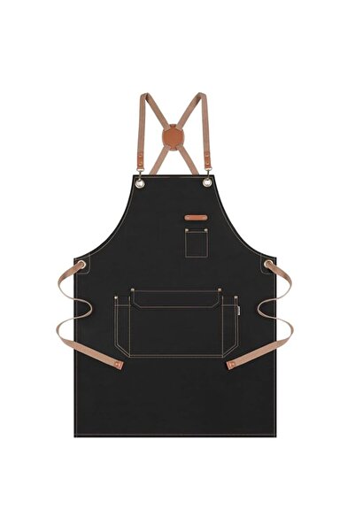 Generic Chef Apron for Men Women with Pockets, Canvas Aprons for Kitchen Cook...