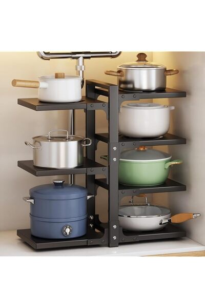 Generic Pot Rack Organizers： 7-Tier Adjustable Heavy Duty Pan Organizer Rack ...