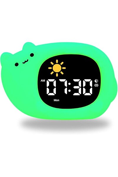 Generic Brand BIGTHREE Kids Alarm Clock, Cat Modeling Alarm Clock, Toddler Sl...