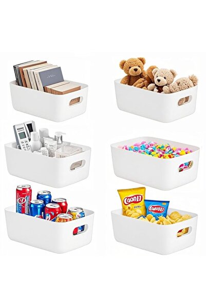 Generic Storage Basket, 6 pcs Cupboard Organiser (20.5 x 15 x 7cm) Wardrobe O...
