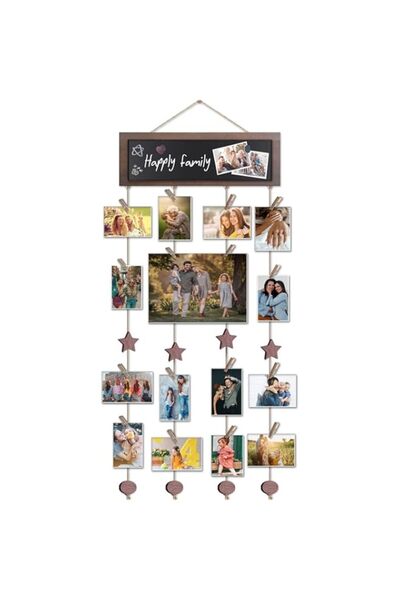 Generic Brand Hanging Photo Board, Wooden Collage Decorative Frame, DIY Decor...