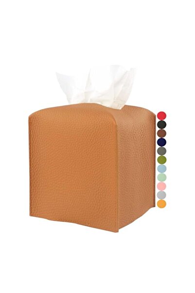 Generic Tissue Box Holder Tissue Cover – Square Faux Leather Tissue Box Cover...