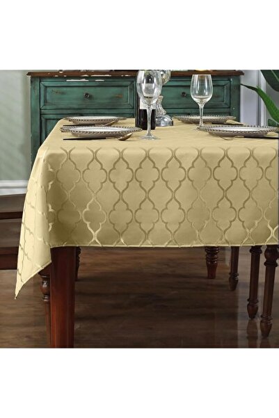 Generic YelaJoy Damask Fabric Table Cloth - Jacquard Polyester Table Cover, W...