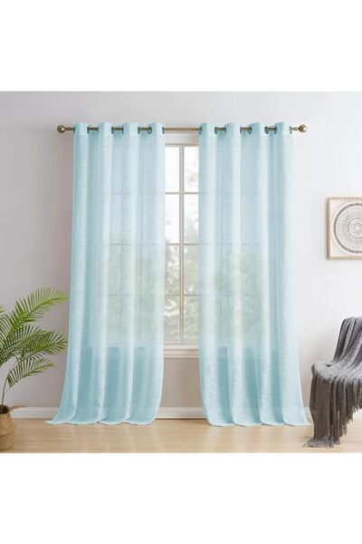 Generic Brand Story@Home 215 Cm Polyester Solid Pattern, Sheer Door Curtain, ...