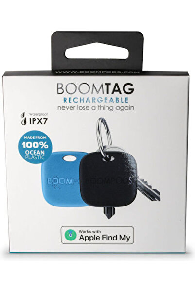 Boompods BoomTag Επαναφορτιζόμενο Apple Find My Μπλε & Μαύρο 2 τεμάχια