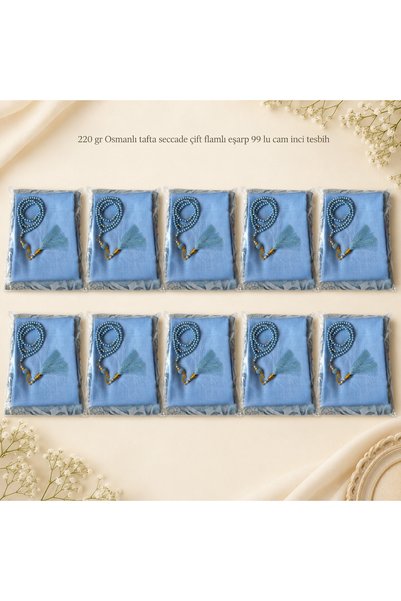 lifestyling 10 Pcs Esarp Prayer Mats, 99 Pcs Glass Pearl Prayer Beads, Mixed ...