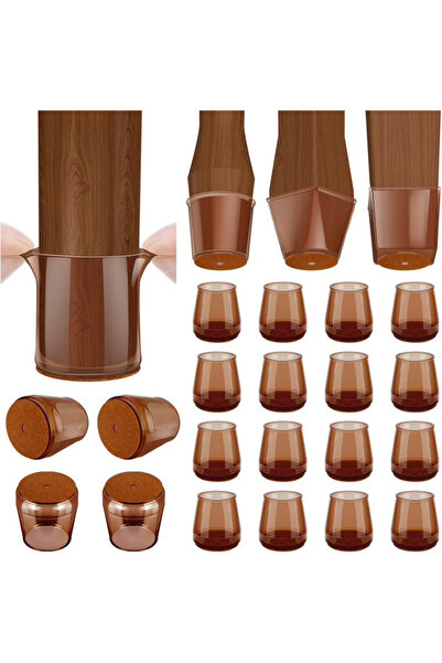 OEM Set de 16 Protecții pentru picioarele scaunelor 15-21mm, din silicon/felt...