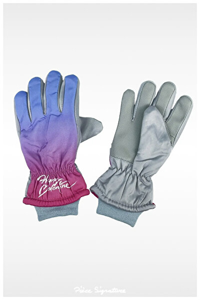 PIECE SIGNATURE Rainbow Pattern Waterproof Children's Snow Gloves