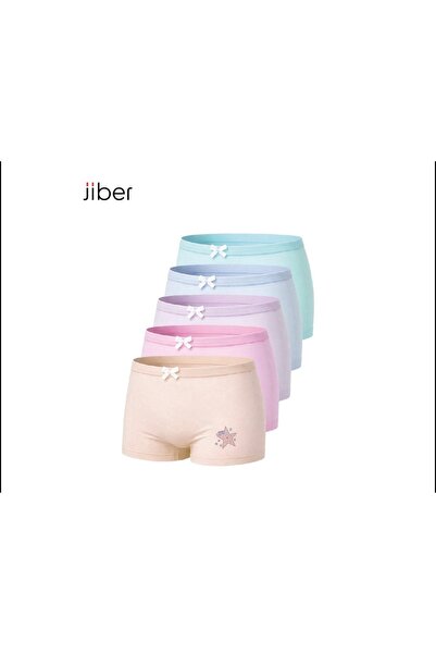 Jiber Starry Cotton Comfortable and Comfortable Girls' Boxers, Pack of 5
