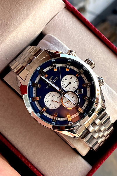 FERRO Men's wristwatch steel band 2 years warranty waterproof boxed