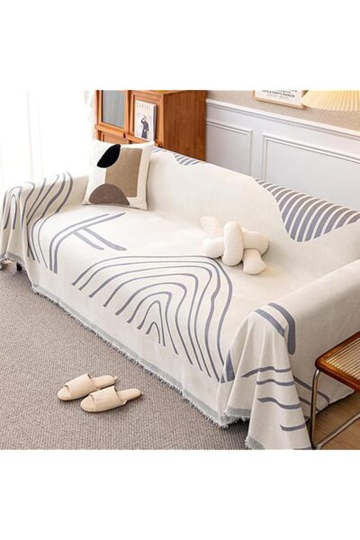 Generic Double Sided Chenille Sofa Cover, Universal Anti-Slip Anti-Scratch So...