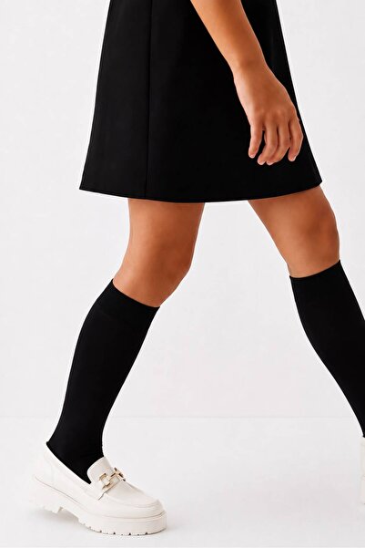 DÜVEN Girl's Micro 40 Den Matte Mus Black School Pants Çorao