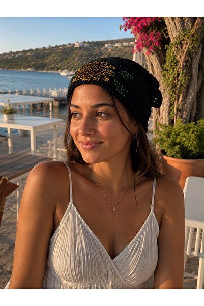 Siyah Örgü Bandana