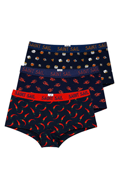Saint Sail Set de 3 pantaloni scurți pentru băieți, din bumbac, lycra, țesătu...