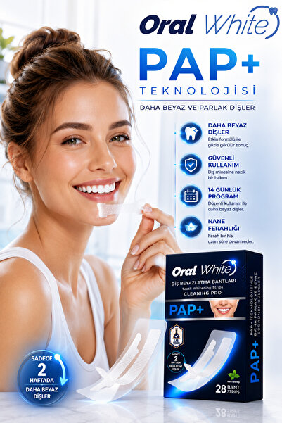 Oral White Cleaning Pro PAP+ Diş Beyazlatma Bantları – 28 Bant / 14 Günlük Program