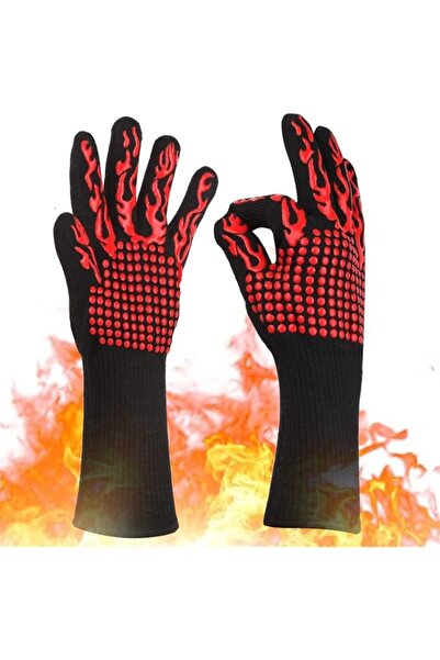 Generic Bukela BBQ Gloves 1472℉(800℃) Extreme Heat Resistant Grill Gloves 14 ...