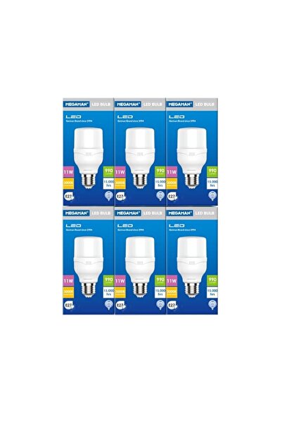 Generic Megaman Led Half Stick 11w 3000k Warm white E27 (pack of 6)