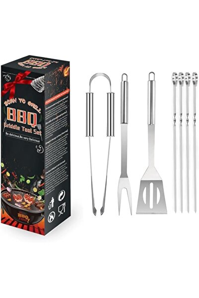 Generic 7pcs Stainless Steel Barbecue Grill Utensils Set - Professional BBQ T...