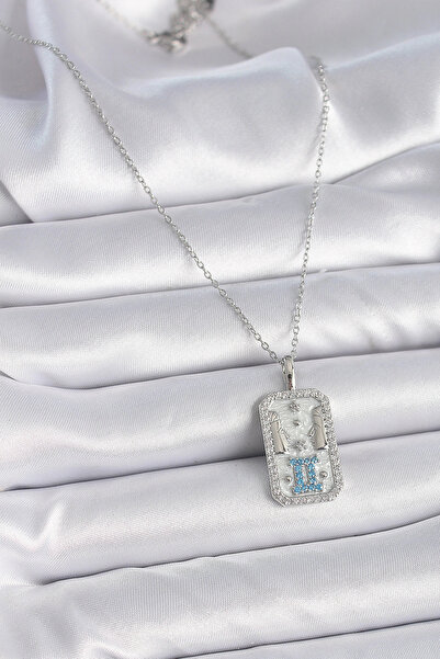 online kapsulavm avm alışveriş 316L Steel Silver Color Chain Gemini Zodiac Si...