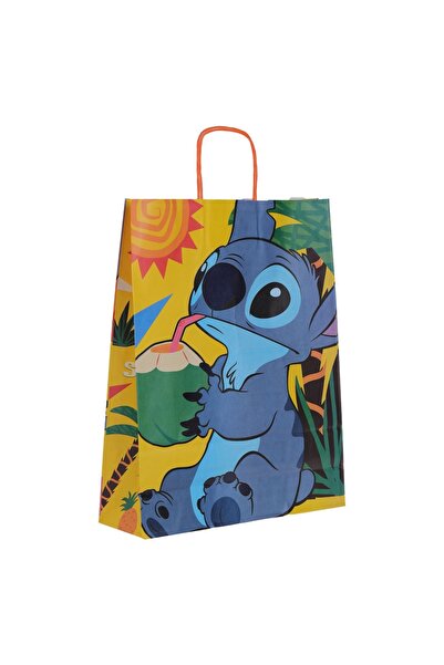 Disney Pungă de hârtie cadou Stitch 36x12x46cm cu mânere portocalii