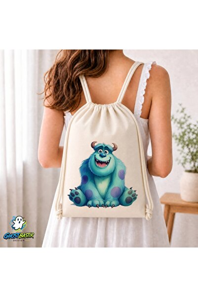 Ghostbastır Design Monsters Drawstring Linen Bag C201