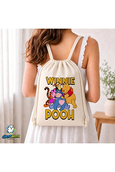 Ghostbastır Design Vini Puh lanena torba sa vezicom C367