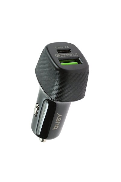 OEM Incarcator auto, Busy 50714, 1 port USB QC 3.0, 1 port USB Type-C PD, 12 ...