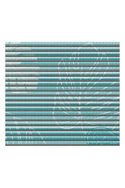 OEM Friedola 79819.3 bath mat, non-slip, leaf pattern, turquoise, 65 cm