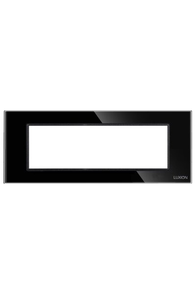 OEM Luxion Italian LXI-GF006B frame, 6 modules, black, for socket / switch