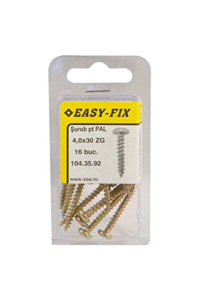 OEM Surub pentru PAL / lemn, cu cap bombat, cruce, Easy-Fix, otel, zincat gal...