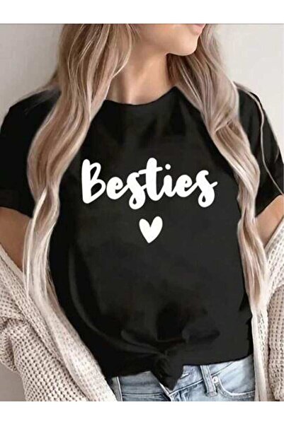 2BIR تي شيرت نسائي كبير الحجم، تصميم فضفاض، طباعة مسطحة. قميص خفيف الوزن ومتي...