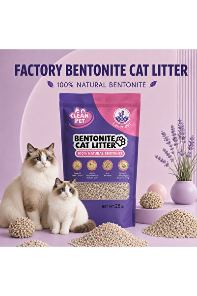 Kimbowny Petstore Clean Pet Bentonite Cat Litter 25L / 20kg LAVENDER – Strong...