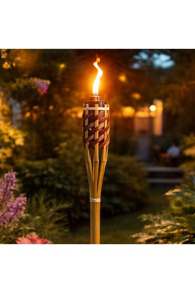 OEM Woven Bamboo Torch with Container 180ml - 1.2m