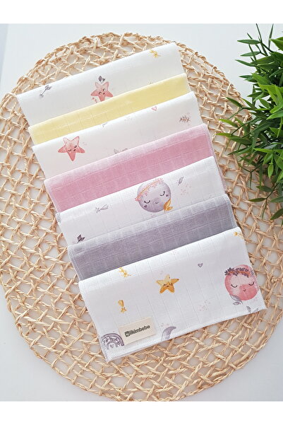 ib ilkimbebe 7-Piece Muslin Mouth Cloth 100% Cotton Soft Absorbent |   Newbor...