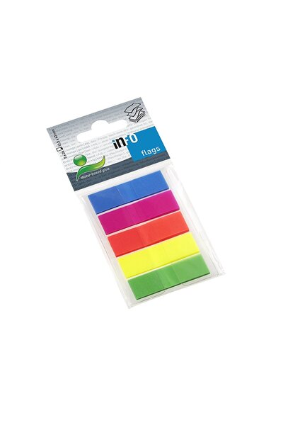 MC Micostore Adhesive index 5*12.5*43mm 26 tabs 5 neon colors info notes