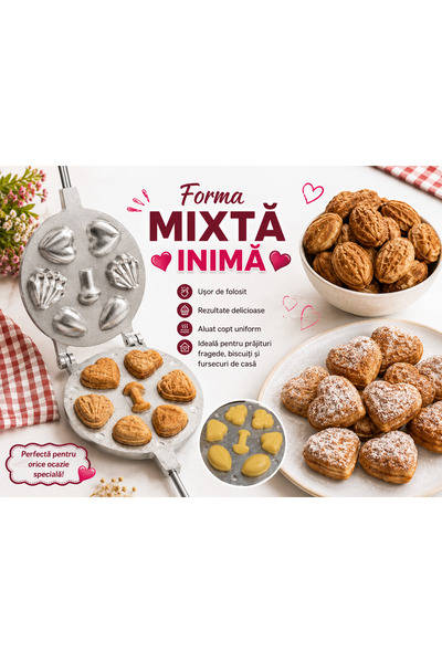 Generic Brand Forma prajituri mixta inima