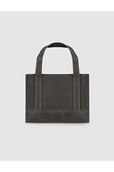 Cabani Anthracite Linen Unisex Hand and Shoulder Bag