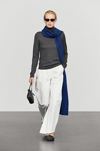 Massimo Dutti Yünlü balıkçı yaka triko kazak