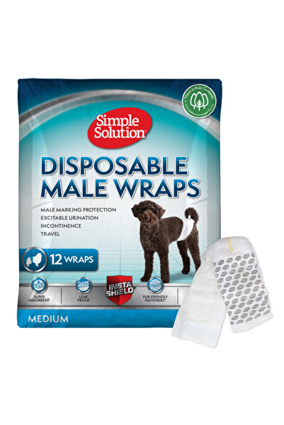 Simple Solution - Scutece masculi talie medie M, 12 Buc