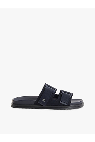 Tommy Hilfiger TH Erkek Mix Süet Tokalı Sandalet