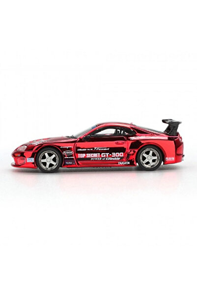 NW NessiWorld 1/64 Model Car Supra (A80) Top Secret Gt-300 Top Secret Red Chrome