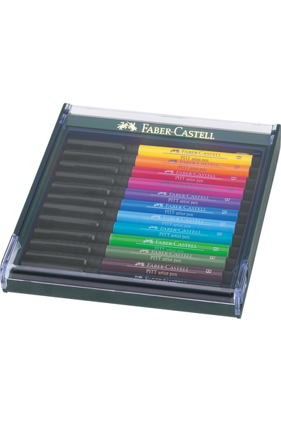 Faber Castell Cutie 12 culori pitt artist pen nuante basic faber-castell