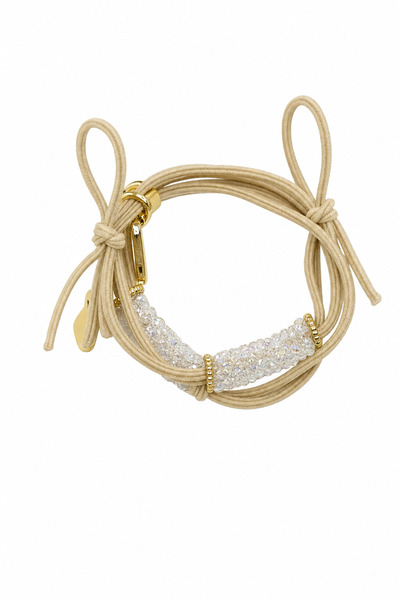 Jack Ferrero Stylish Rubber Hair Tie with Bead Detail Hair Band for Women and...