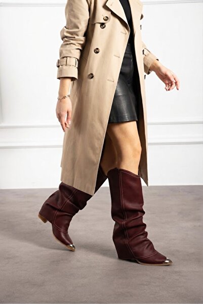 Suuet Levse Women's Boots Cowboy Bellows Toe Ironed Melo Matte Leather