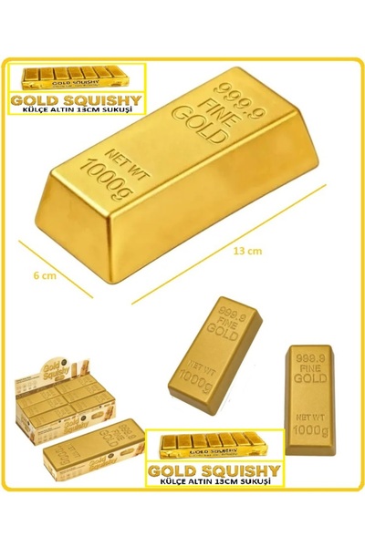 OYUNCAKSAHİLİ Külçe Altın Model squishy Sıkılabilir Oyuncak slow rising 1 adet Yeni Trend Gold Külçe Altın Blok sukuşi Yavaş Yükselir viral tereyağ skuşi