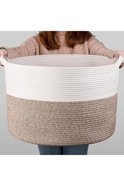 GENERAL Cotton Rope Woven Decorative Basket Extra Large Design for Laundry, B...